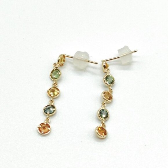 Jewelry Pierced Earring Sapphire 1.65ct Gold 1326592